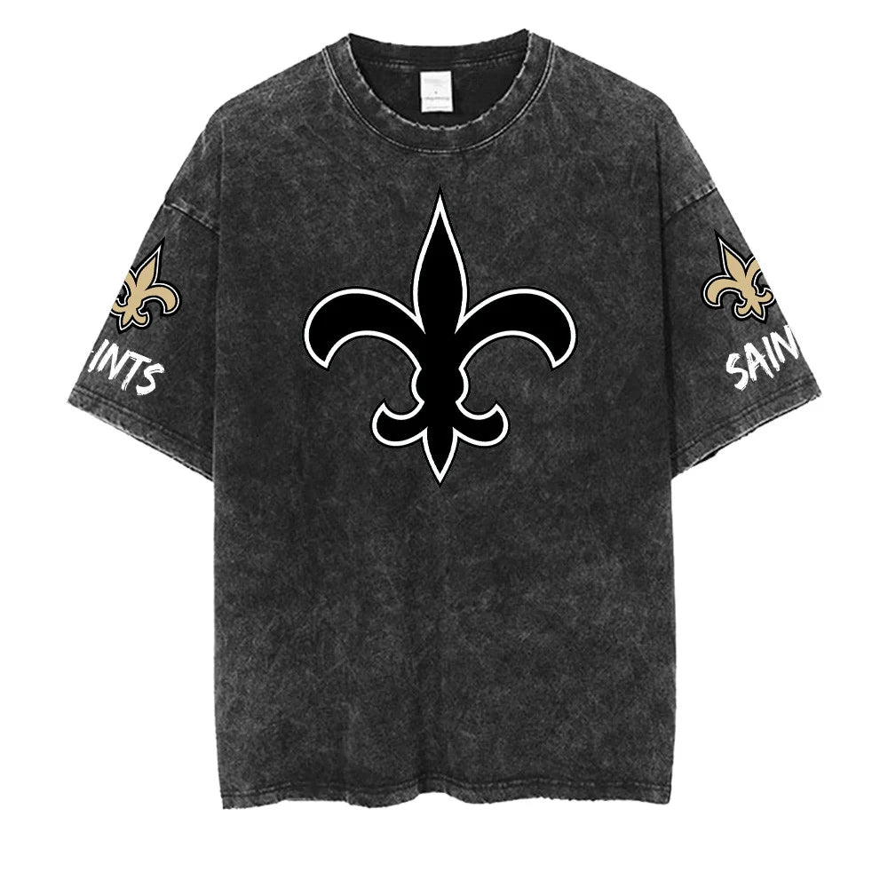 [SPECIAL OFFER] NEW CUSTOMIZED NFL24 NOS NEW ORLEANS SAINTS MULTICOLOR WASHED TEE