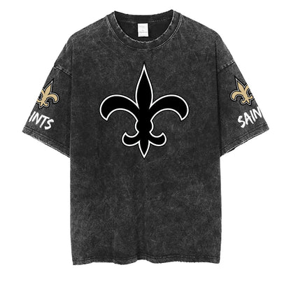 [SPECIAL OFFER] NEW CUSTOMIZED NFL24 NOS NEW ORLEANS SAINTS MULTICOLOR WASHED TEE