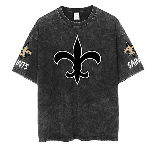 [SPECIAL OFFER] NEW CUSTOMIZED NFL24 NOS NEW ORLEANS SAINTS MULTICOLOR WASHED TEE