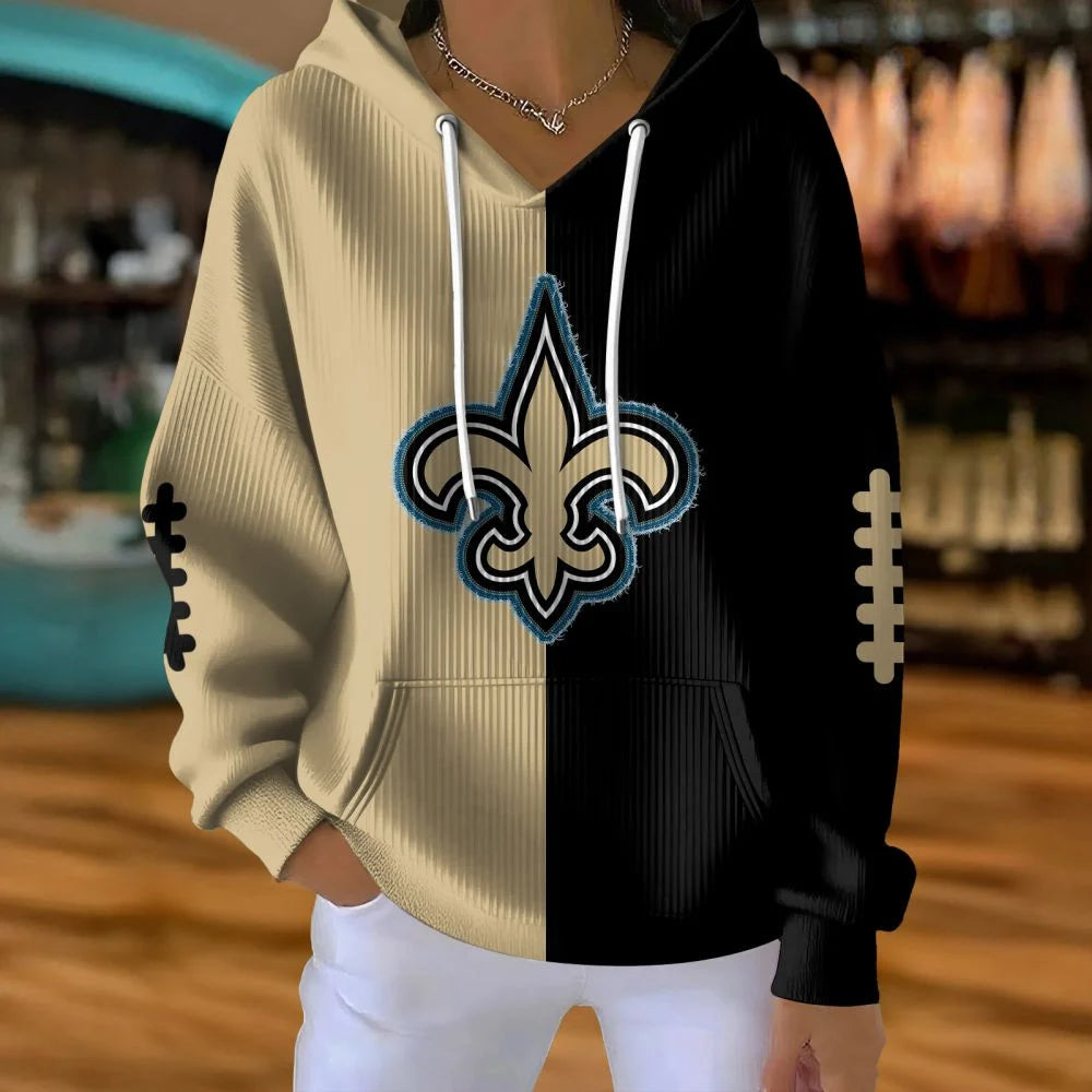 LIMITED EDITION - NEW CUSTOMIZED NFL24 NOS NEW ORLEANS SAINTS RIBBED HOODIE & SWEATSHIRT
