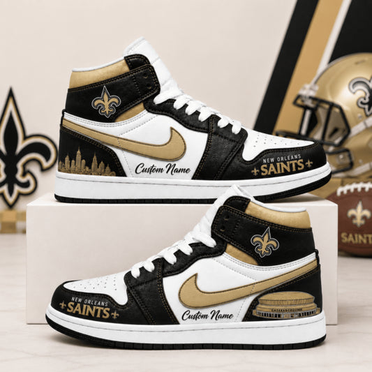 [SPECIAL OFFER] NEW CUSTOMIZED NFL24 NOS NEW ORLEANS SAINTS AIR JORDAN 1