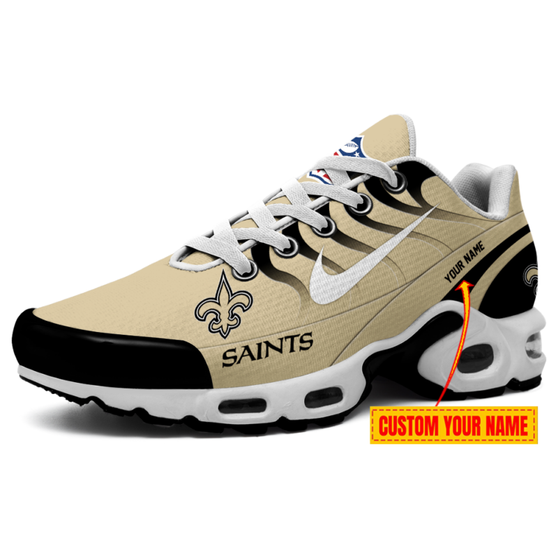 [SPECIAL OFFER] NEW CUSTOMIZED NFL24 NOS NEW ORLEANS SAINTS AIR MAX PLUS SNEAKERS