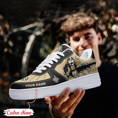 LIMITED EDITION - NEW CUSTOMIZED NFL24 NOS NEW ORLEANS SAINTS AF1 SNEAKERS