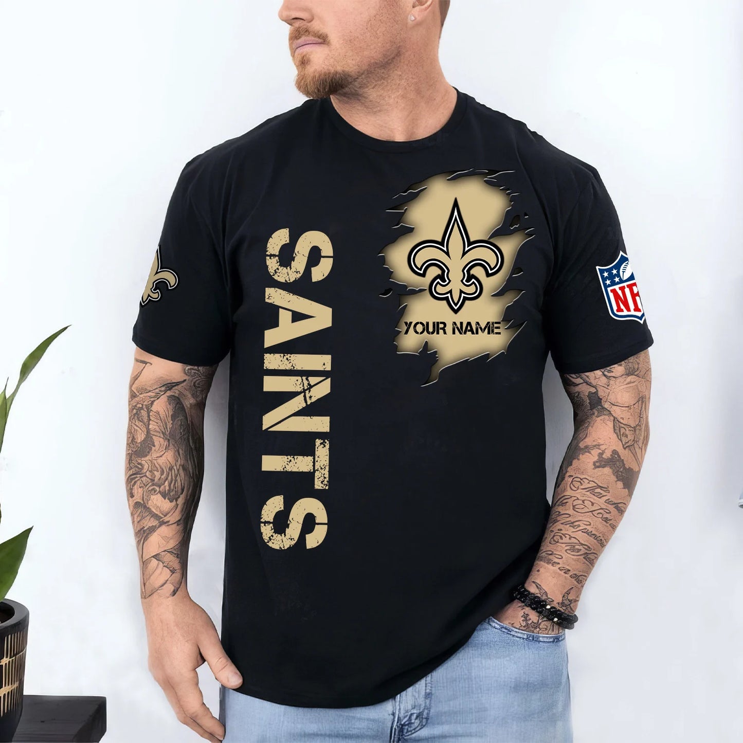 LIMITED EDITION - NEW CUSTOMIZED NFL24 NOS NEW ORLEANS SAINTS T-SHIRT, POLO SHIRT, ZIP POLO SHIRT, SWEATSHIRT, HOODIE & ZIP HOODIE