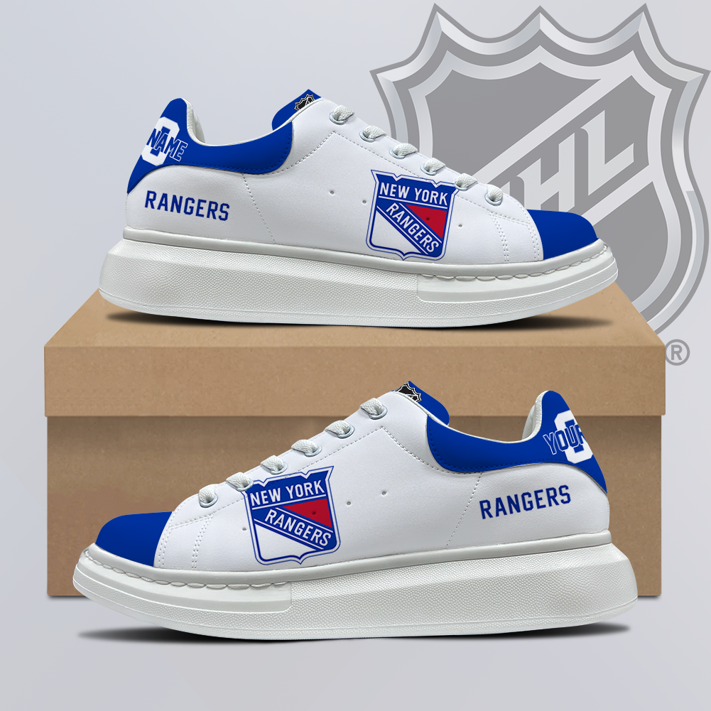 [SUPER SALE] NEW CUSTOMIZED NHL24 NYR NEW YORK RANGERS MCQUEEN SHOES
