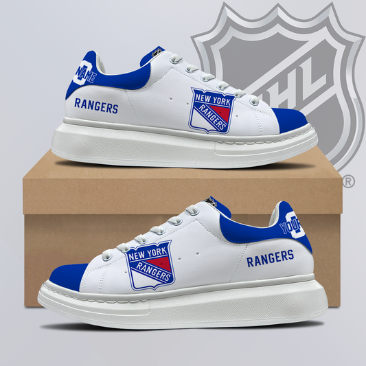 [SUPER SALE] NEW CUSTOMIZED NHL24 NYR NEW YORK RANGERS MCQUEEN SHOES