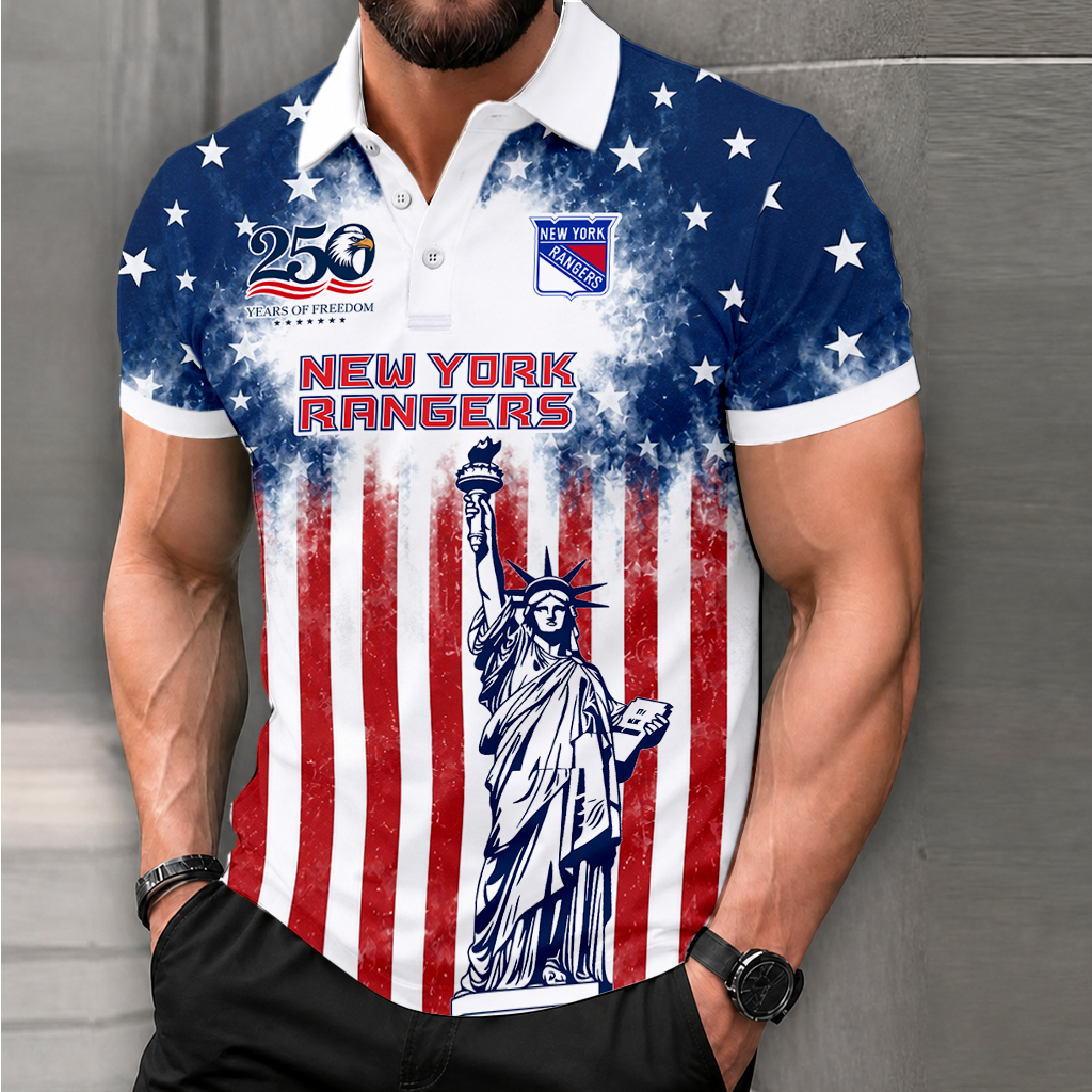 LIMITED EDITION - NEW CUSTOMIZED NHL24 NYR NEW YORK RANGERS POLO SHIRT, ZIP POLO SHIRT & T-SHIRTS