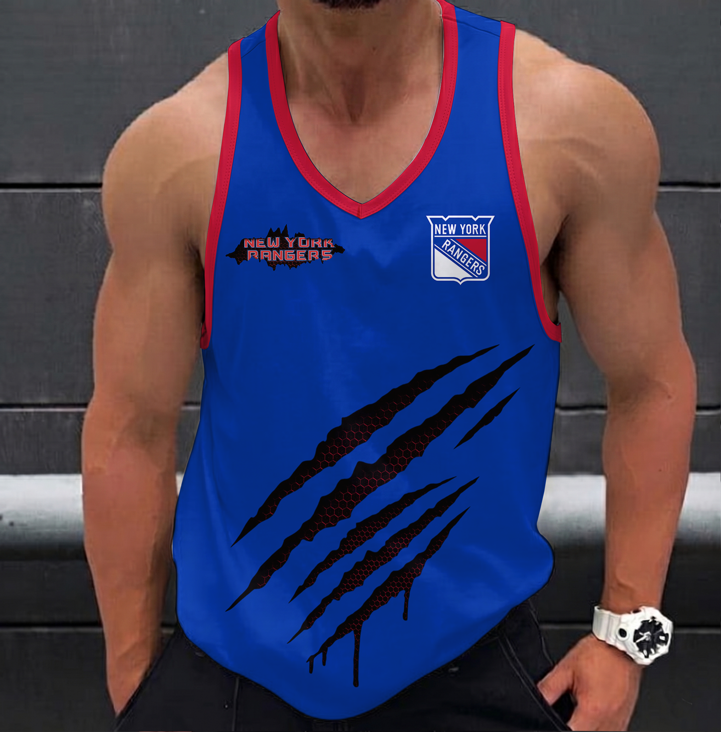 LIMITED EDITION - NEW CUSTOMIZED NHL24 NYR NEW YORK RANGERS UNISEX TANK TOP