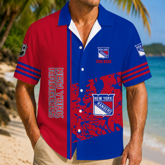 LIMITED EDITION - NEW CUSTOMIZED NHL24 NYR NEW YORK RANGERS UNISEX HAWAIIAN SHIRT