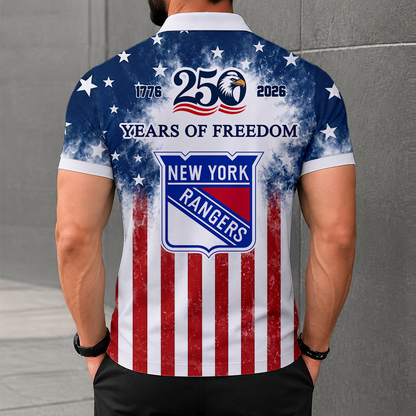 LIMITED EDITION - NEW CUSTOMIZED NHL24 NYR NEW YORK RANGERS POLO SHIRT, ZIP POLO SHIRT & T-SHIRTS