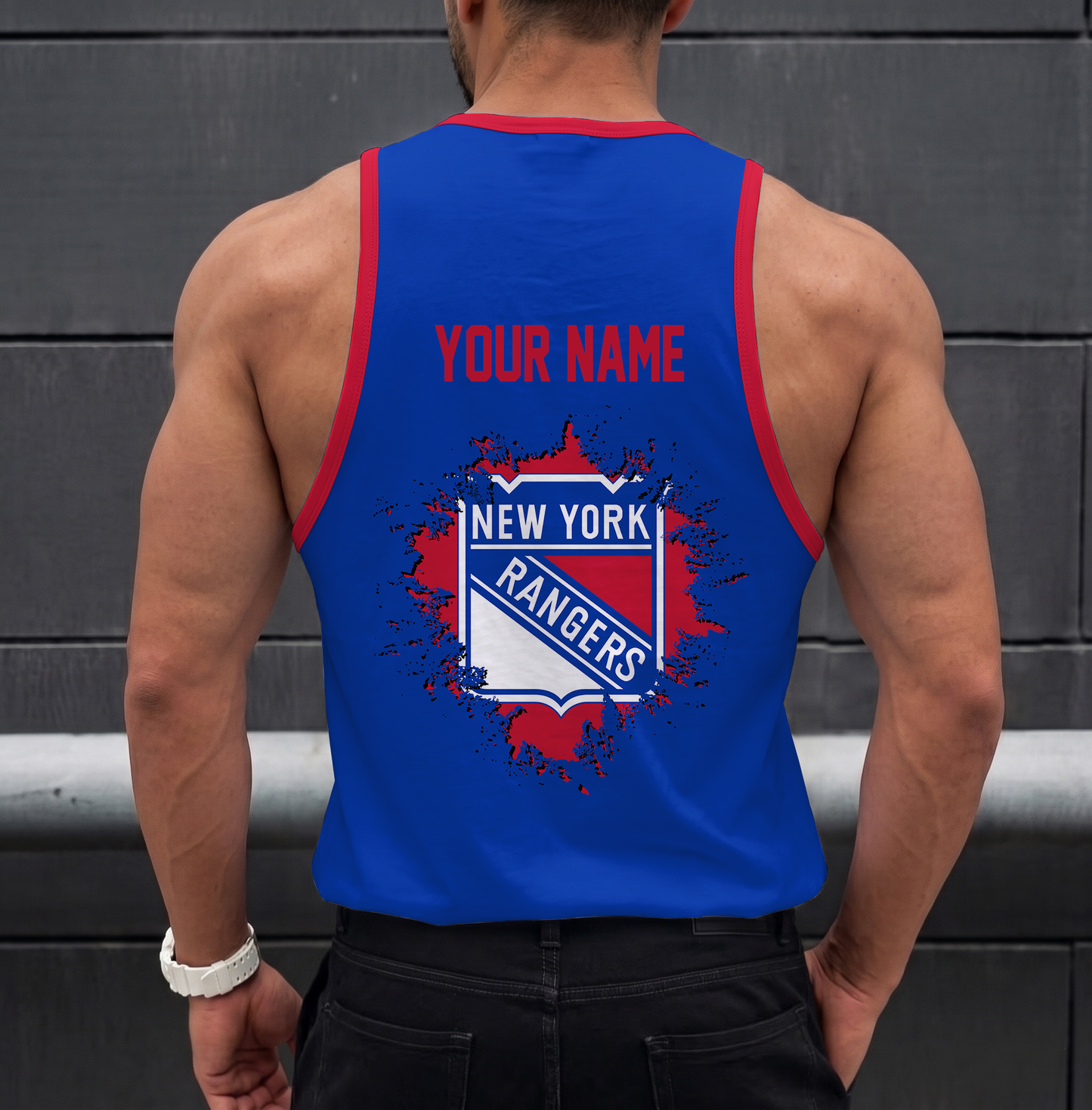 LIMITED EDITION - NEW CUSTOMIZED NHL24 NYR NEW YORK RANGERS UNISEX TANK TOP