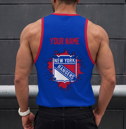 LIMITED EDITION - NEW CUSTOMIZED NHL24 NYR NEW YORK RANGERS UNISEX TANK TOP