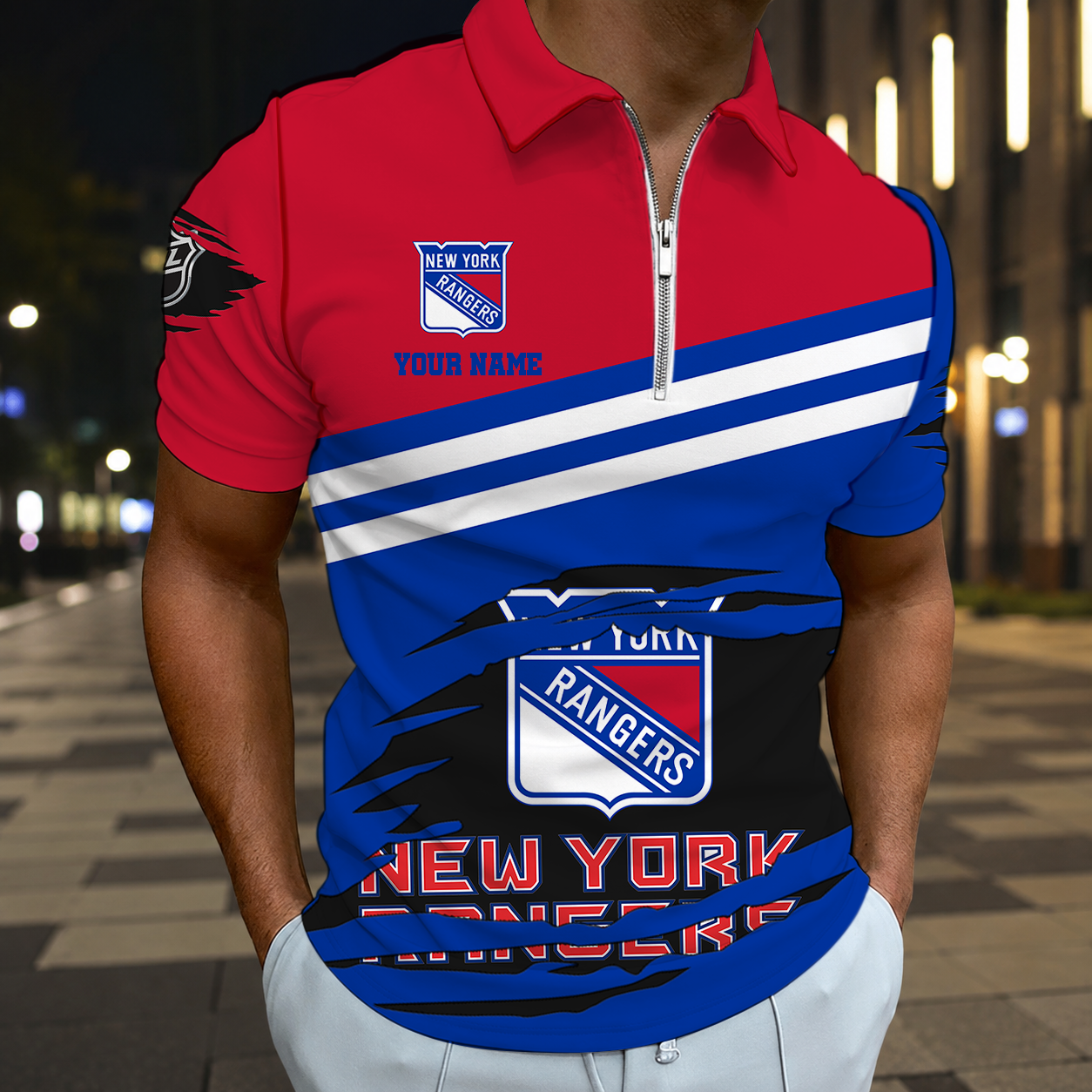 ELITE EDITION - NEW CUSTOMIZED NHL24 NYR NEW YORK RANGERS T-SHIRT, POLO SHIRT, ZIP POLO SHIRT, SWEATSHIRT, HOODIE & ZIP HOODIE