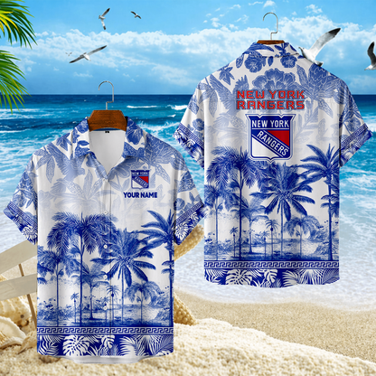 LIMITED EDITION - NEW CUSTOMIZED NHL24 NYR NEW YORK RANGERS UNISEX HAWAIIAN SHIRT