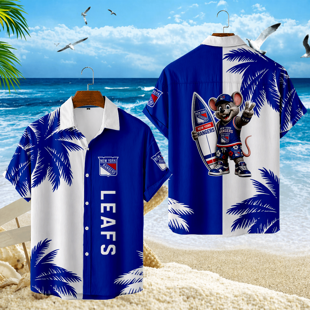 LIMITED EDITION - NEW CUSTOMIZED NHL24 NYR NEW YORK RANGERS UNISEX HAWAIIAN SHIRT