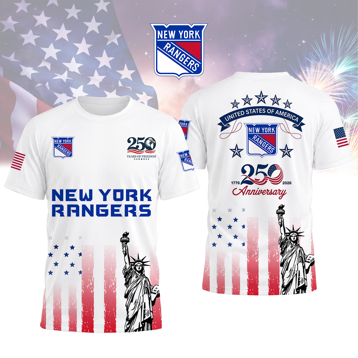 LIMITED EDITION - NEW CUSTOMIZED NHL24 NYR NEW YORK RANGERS T-SHIRT, POLO SHIRT, ZIP POLO SHIRT, SWEATSHIRT, HOODIE & ZIP HOODIE
