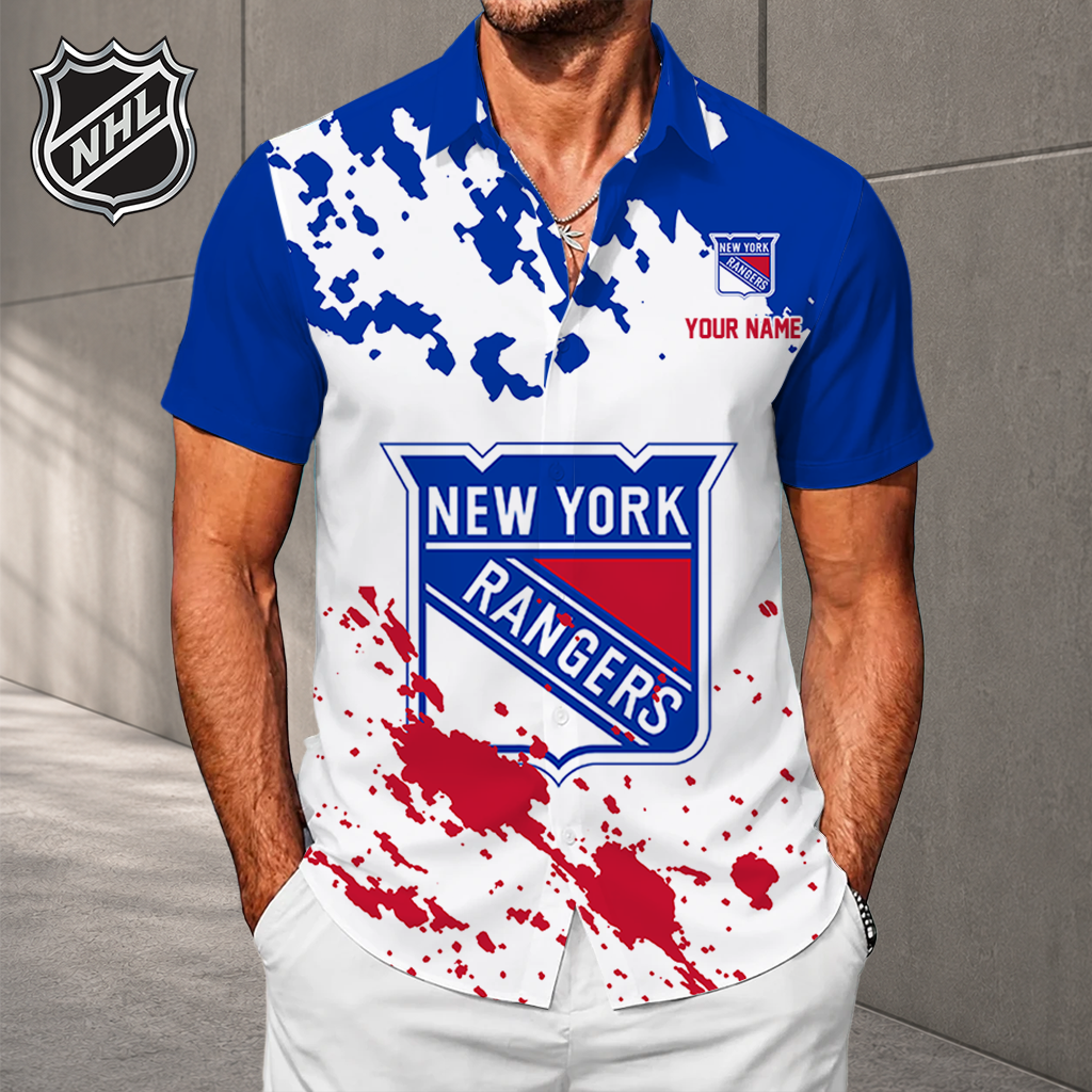 LIMITED EDITION - NEW CUSTOMIZED NHL24 NYR NEW YORK RANGERS UNISEX HAWAIIAN SHIRT