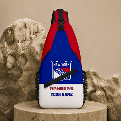 LIMITED EDITION - NEW CUSTOMIZED NHL24 NYR NEW YORK RANGERS SLING BAG