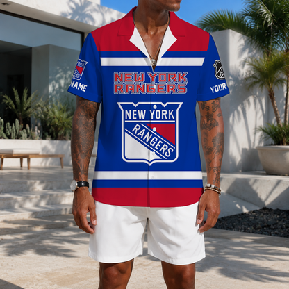 LIMITED EDITION - NEW CUSTOMIZED NHL24 NYR NEW YORK RANGERS UNISEX HAWAIIAN SHIRT