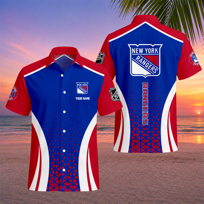 LIMITED EDITION - NEW CUSTOMIZED NHL24 NYR NEW YORK RANGERS UNISEX HAWAIIAN SHIRT