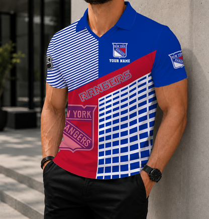 VIRAL EDITION - NEW CUSTOMIZED NHL24 NYR NEW YORK RANGERS POLO SHIRT