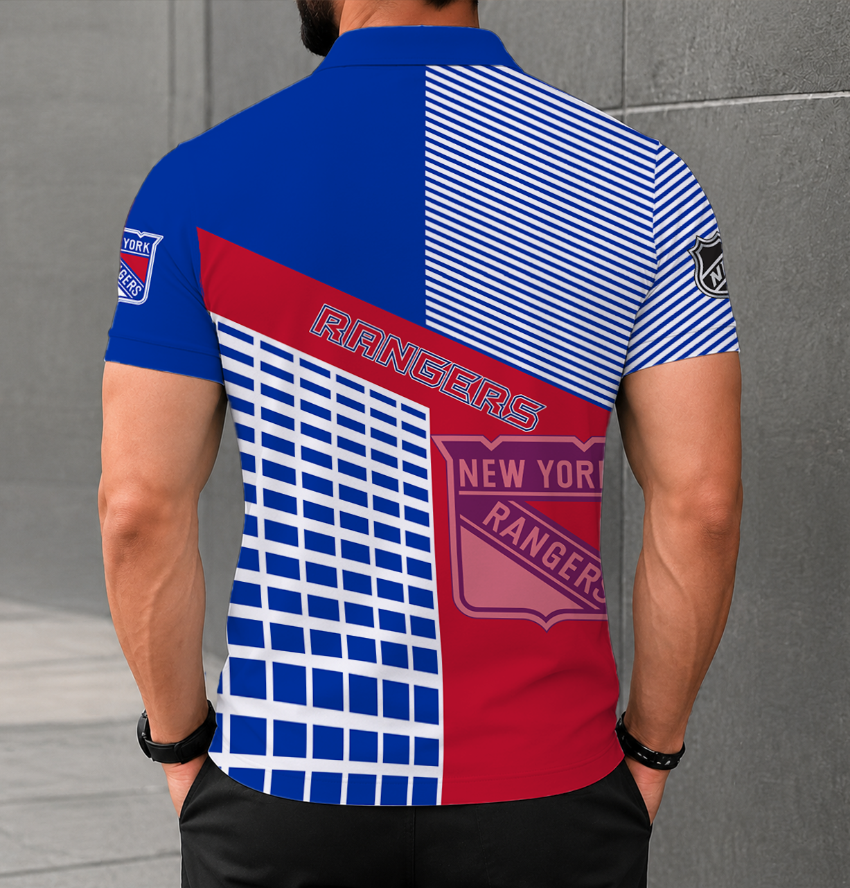 VIRAL EDITION - NEW CUSTOMIZED NHL24 NYR NEW YORK RANGERS POLO SHIRT