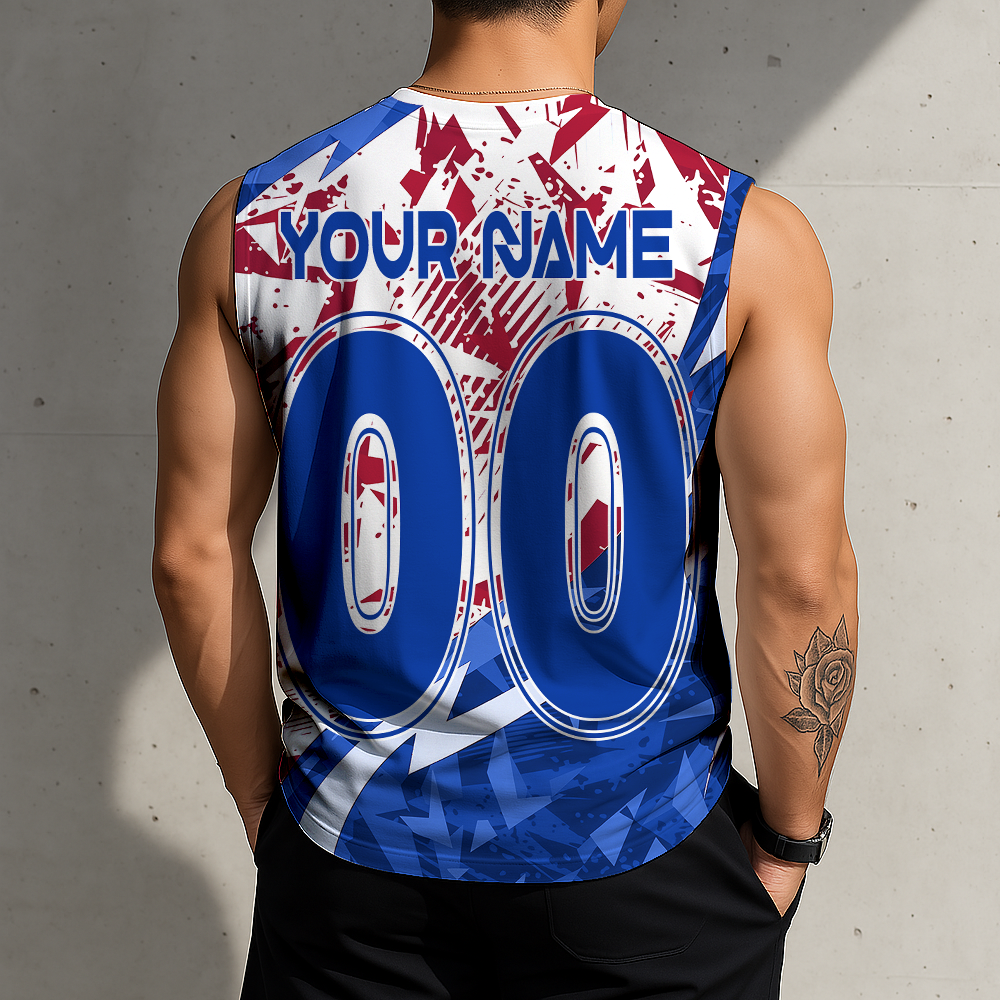 LIMITED EDITION - NEW CUSTOMIZED NHL24 NYR NEW YORK RANGERS TANK TOP & GYM SHIRT