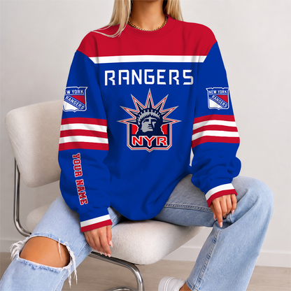[SUPER SALE] NEW CUSTOMIZED NHL24 NYR NEW YORK RANGERS UNISEX SWEATSHIRT