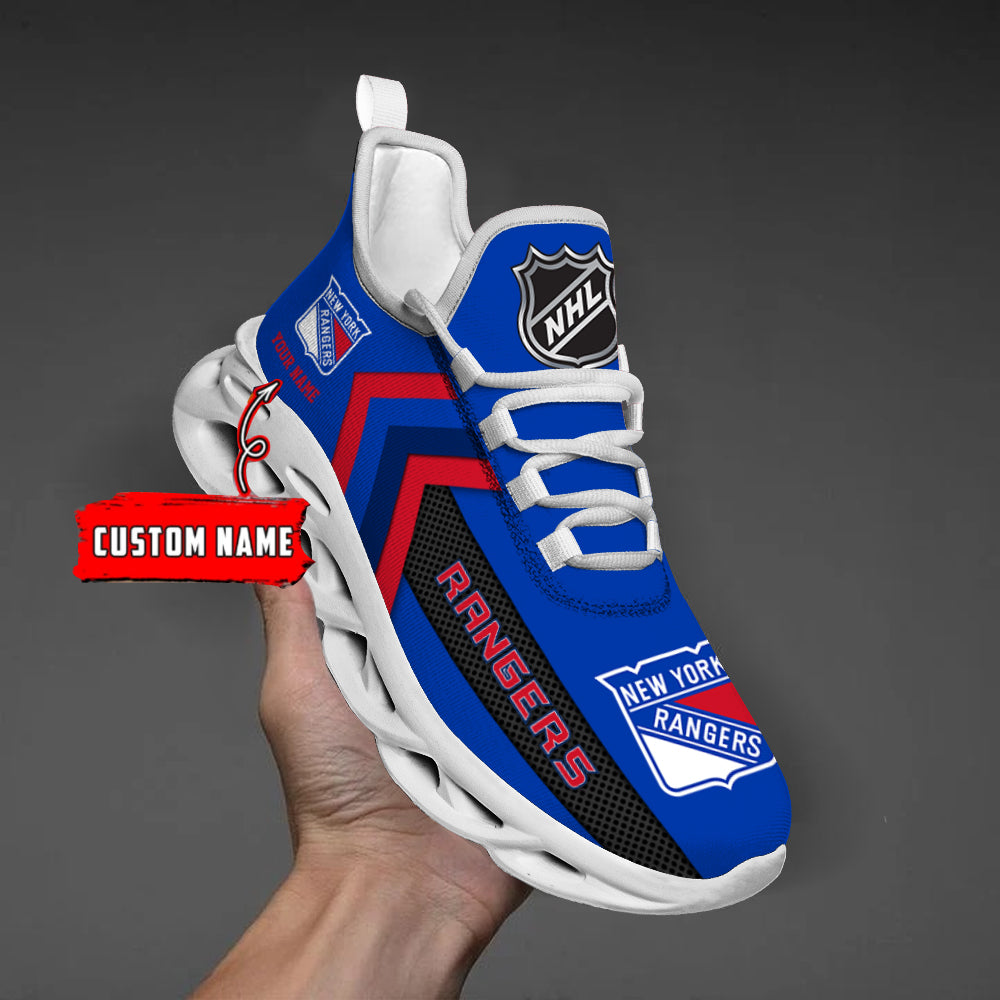 [SUPER SALE ] NEW CUSTOMIZED NHL24 NYR NEW YORK RANGERS MAX SOUL SHOES