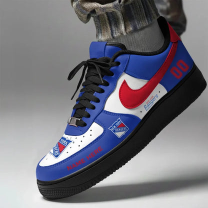 [SUPER SALE] NEW CUSTOMIZED NHL24 NYR NEW YORK RANGERS AF1 SHOES