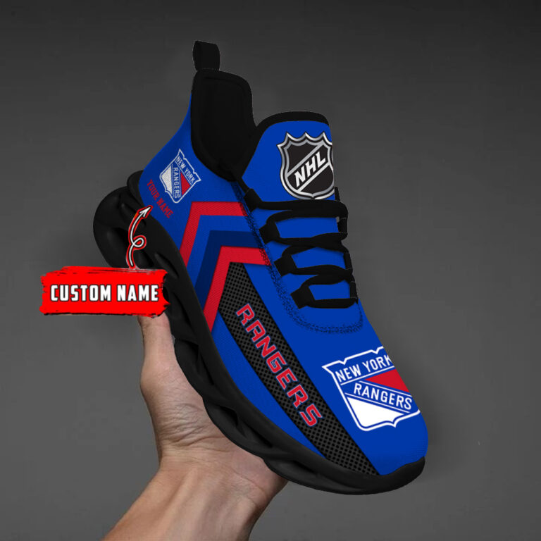 [SUPER SALE ] NEW CUSTOMIZED NHL24 NYR NEW YORK RANGERS MAX SOUL SHOES