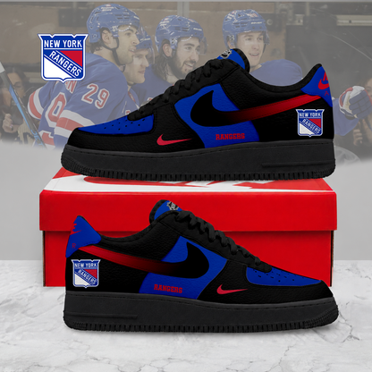 ELITE EDITION - NEW CUSTOMIZED NHL24 NYR NEW YORK RANGERS AF1 SHOES