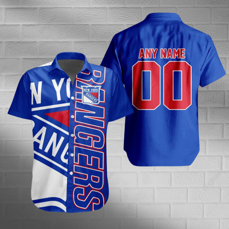 [SUPER SALE] NEW CUSTOMIZED NHL24 NYR NEW YORK RANGERS UNISEX HAWAIIAN SHIRT