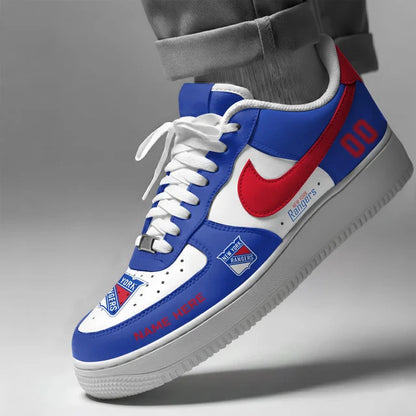 [SUPER SALE] NEW CUSTOMIZED NHL24 NYR NEW YORK RANGERS AF1 SHOES