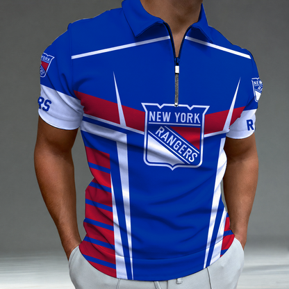 LIMITED EDITION - NEW CUSTOMIZED NHL24 NYR NEW YORK RANGERS POLO SHIRT
