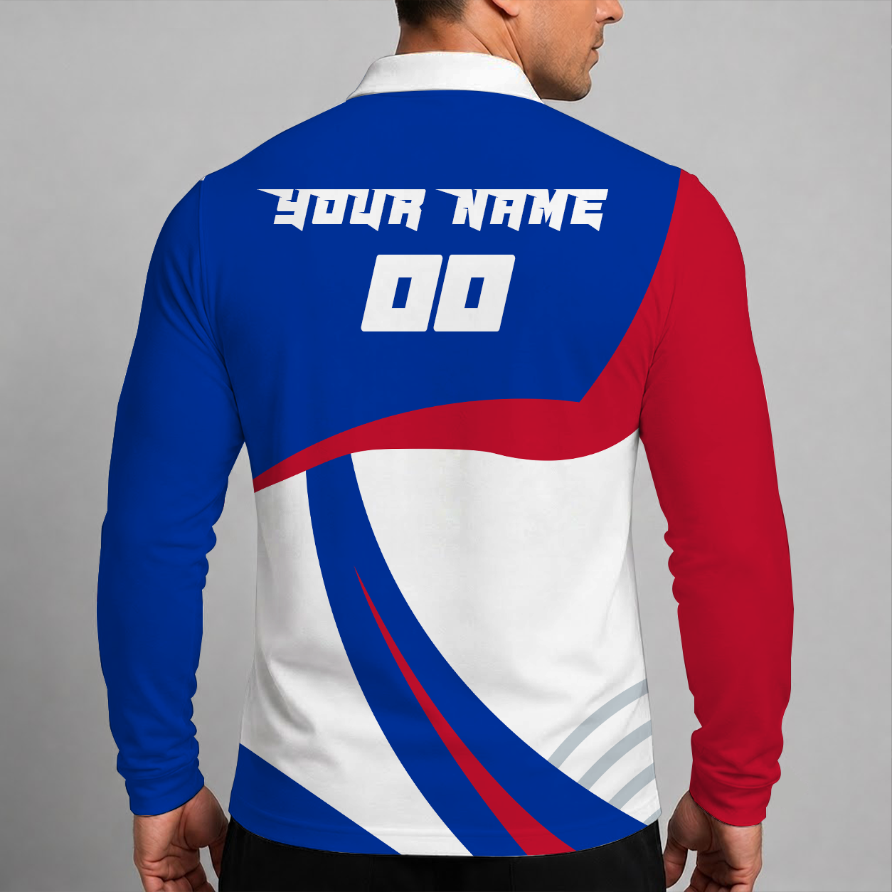 [SUPER SALE] NEW CUSTOMIZED NHL24 NYR NEW YORK RANGERS MEN LONG SLEEVE POLO