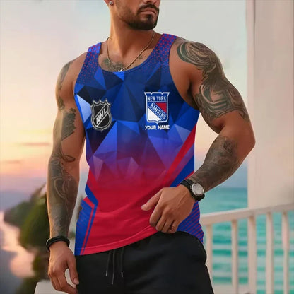 [SUPER SALE] NEW CUSTOMIZED NHL24 NYR NEW YORK RANGERS UNISEX TANK TOP