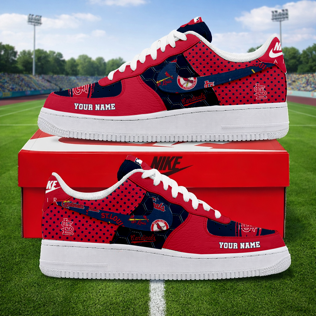 LIMITED EDITION - NEW CUSTOMIZED MLB24 SLC ST. LOUIS CARDINALS AF1 SNEAKERS