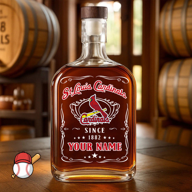 LIMITED EDITION - NEW CUSTOMIZED MLB24 SLC ST. LOUIS CARDINALS LUXURY WHISKEY BOTTLE 450ML
