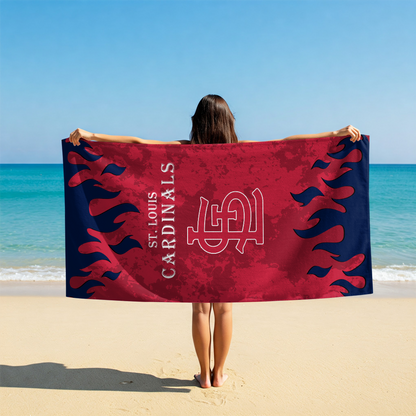 LIMITED EDITION - NEW CUSTOMIZED MLB24 SLC ST. LOUIS CARDINALS BEACH TOWEL FOR FAN