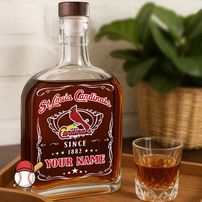 LIMITED EDITION - NEW CUSTOMIZED MLB24 SLC ST. LOUIS CARDINALS LUXURY WHISKEY BOTTLE 450ML