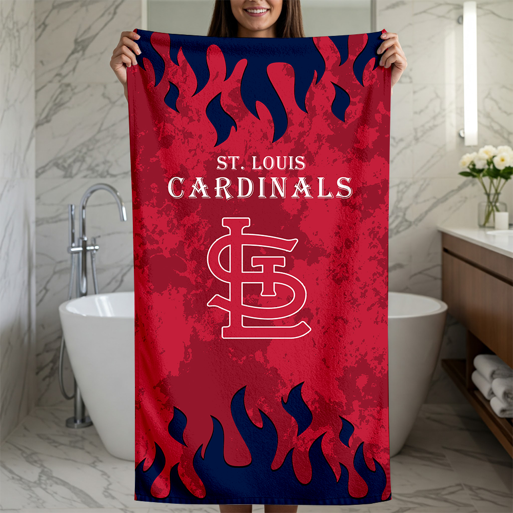 LIMITED EDITION - NEW CUSTOMIZED MLB24 SLC ST. LOUIS CARDINALS BEACH TOWEL FOR FAN
