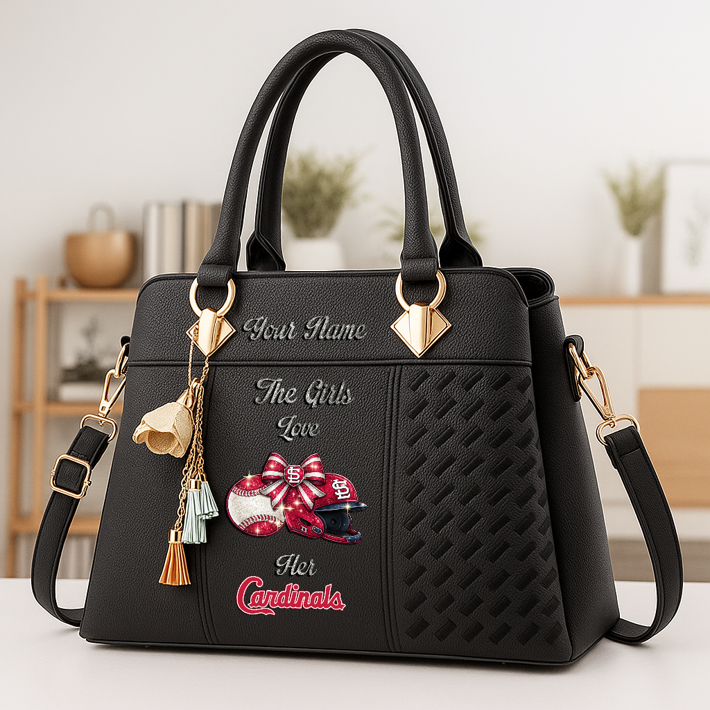 LIMITED EDITION - NEW CUSTOMIZED MLB24 SLC ST. LOUIS CARDINALS ZIP HANDBAG MULTICOLOR