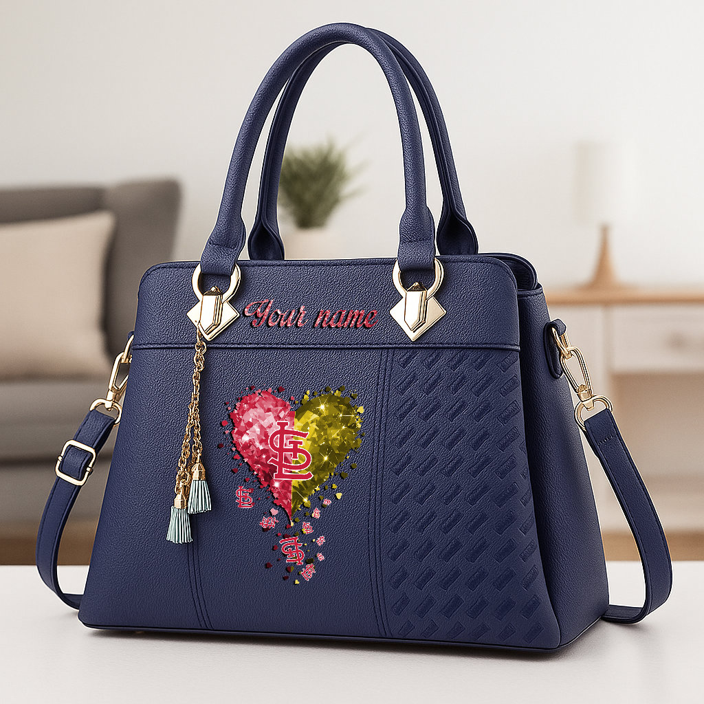 LIMITED EDITION - NEW CUSTOMIZED MLB24 SLC ST. LOUIS CARDINALS ZIP HANDBAG MULTICOLOR
