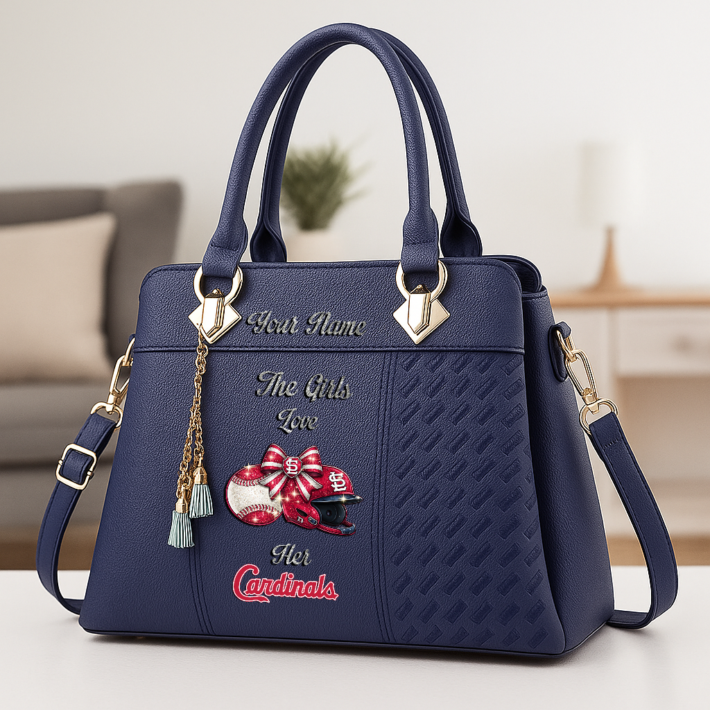 LIMITED EDITION - NEW CUSTOMIZED MLB24 SLC ST. LOUIS CARDINALS ZIP HANDBAG MULTICOLOR