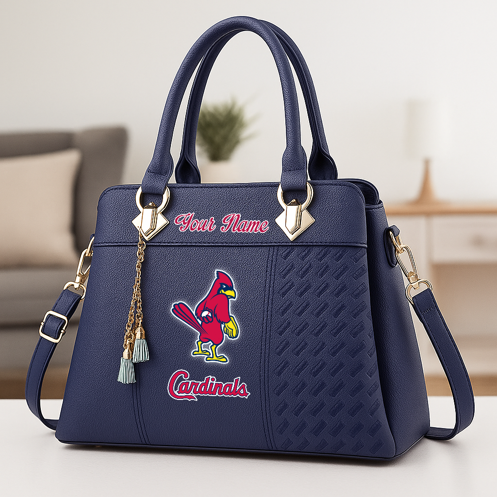LIMITED EDITION - NEW CUSTOMIZED MLB24 SLC ST. LOUIS CARDINALS ZIP HANDBAG MULTICOLOR