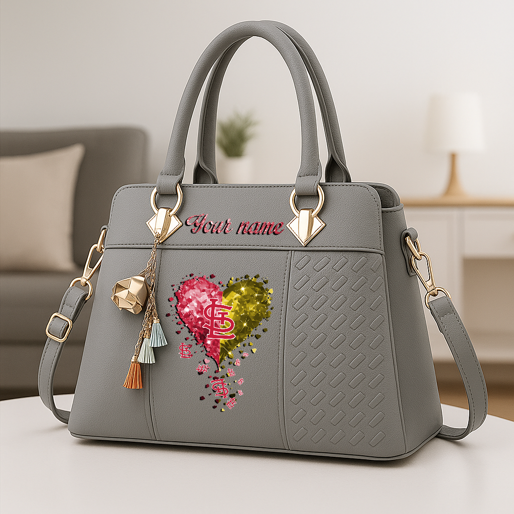 LIMITED EDITION - NEW CUSTOMIZED MLB24 SLC ST. LOUIS CARDINALS ZIP HANDBAG MULTICOLOR