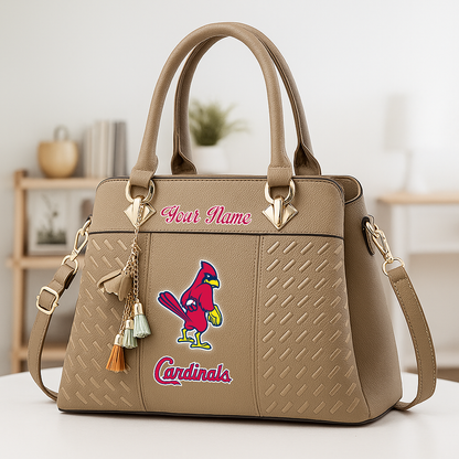 LIMITED EDITION - NEW CUSTOMIZED MLB24 SLC ST. LOUIS CARDINALS ZIP HANDBAG MULTICOLOR