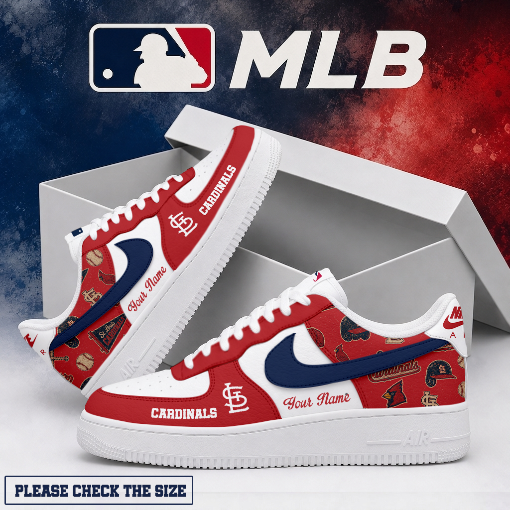 LIMITED EDITION - NEW CUSTOMIZED MLB24 SLC ST. LOUIS CARDINALS AF1 SHOES