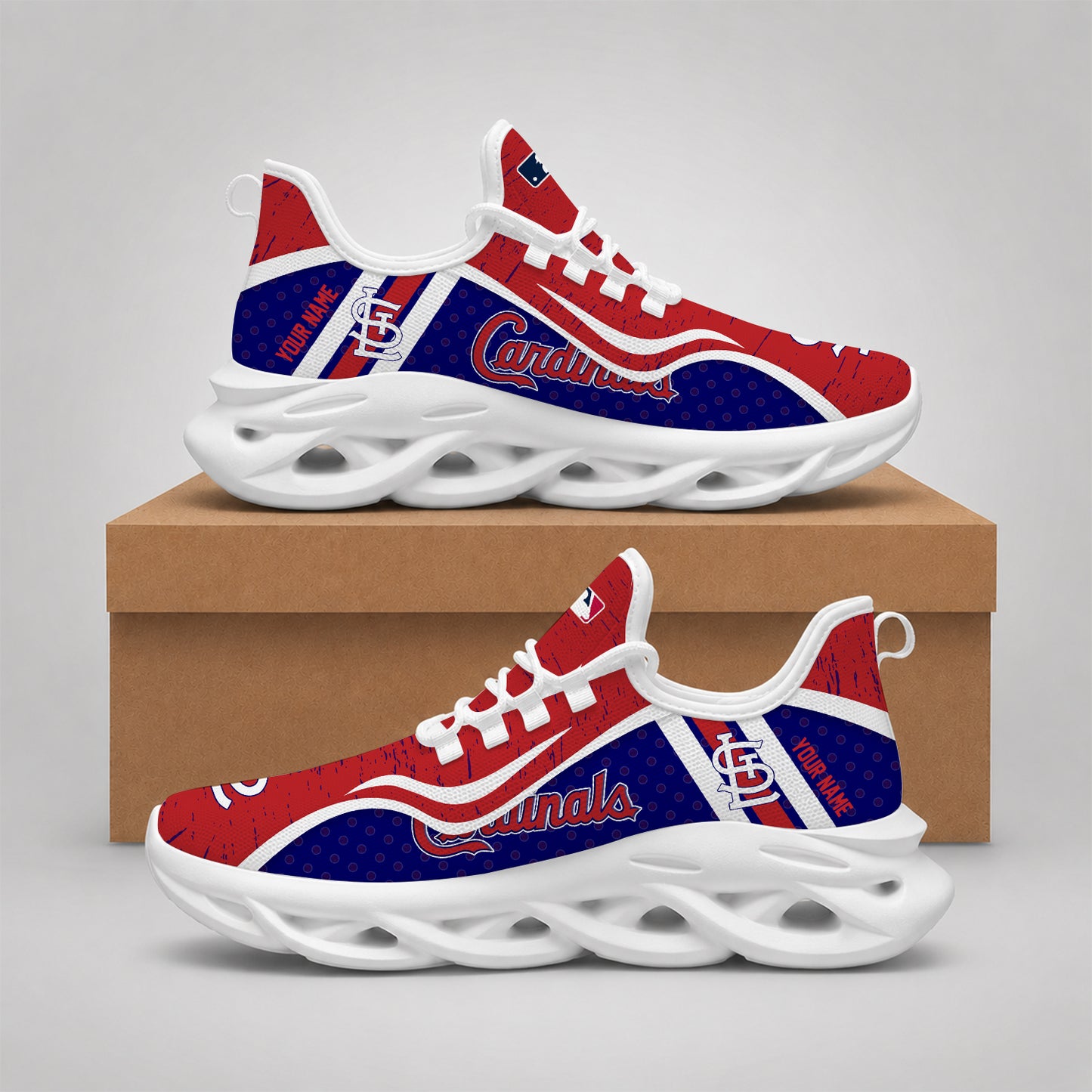 ELITE EDITION - NEW CUSTOMIZED MLB24 SLC ST. LOUIS CARDINALS MAX SOUL SHOES